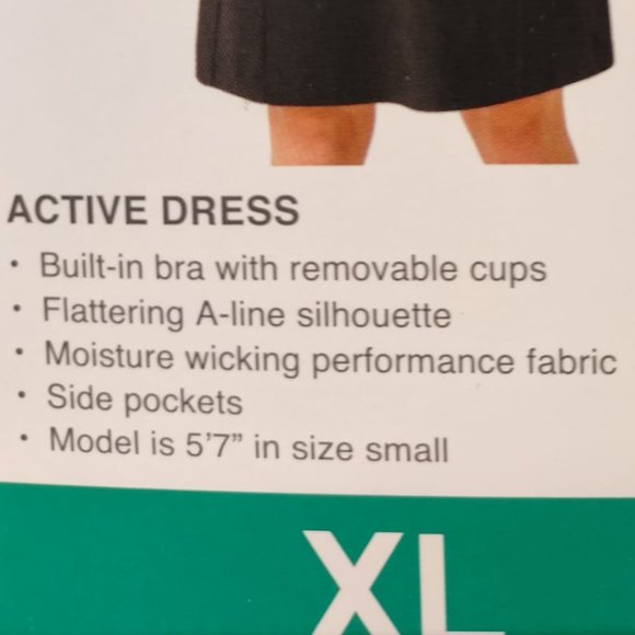 MONDETTA Women Tank Dress Performance + Luxury Black/Charcoal Fit Flare - Picture 8 of 9